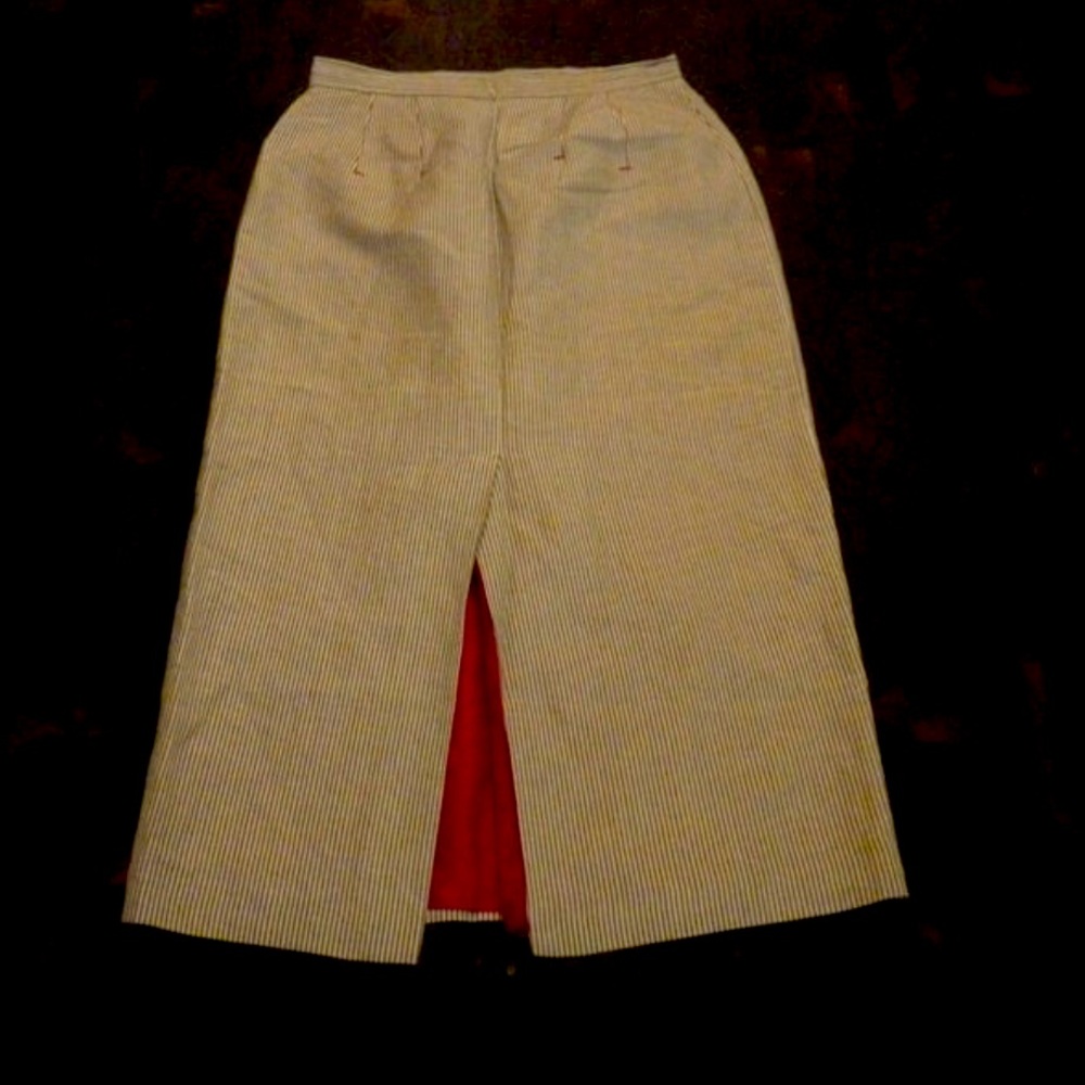 Vintage Harve Benaard Pinstripe long pencil skirt